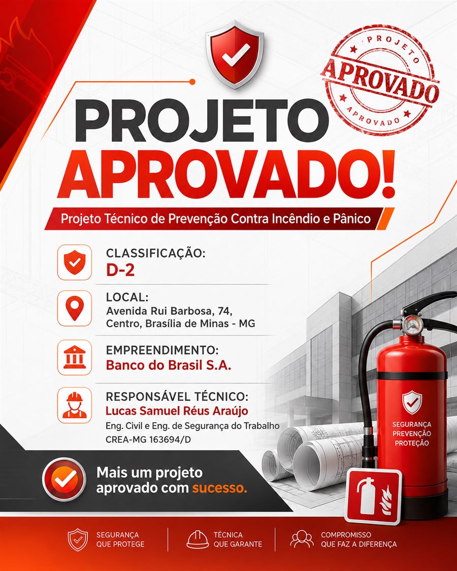 Prancha técnica do projeto Banco do Brasil S.A. — Brasília de Minas