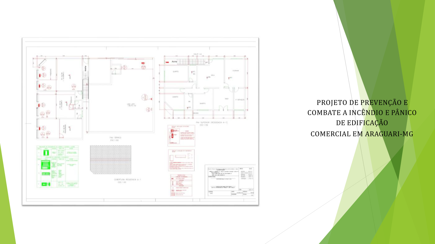 Prancha técnica do projeto Edificação comercial em Araguari