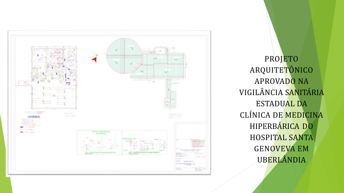 Prancha técnica do projeto Hospital Santa Genoveva